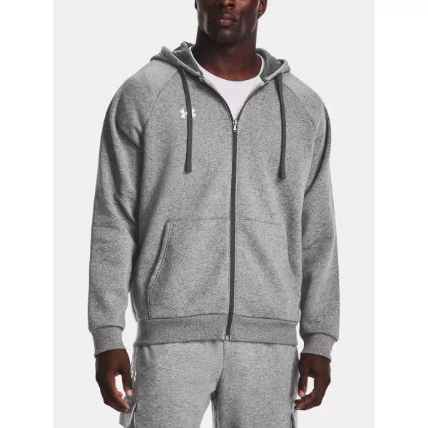  Muški sweatshirt UNDER ARMOUR RIVAL FLEECE FZ HOODIE 1379767-025 SIVA 