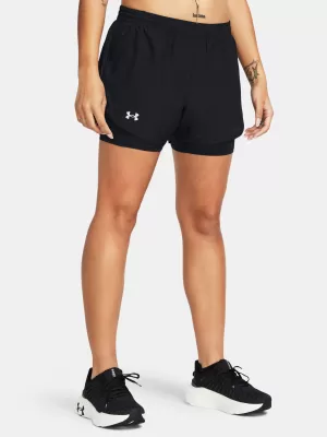 Ženske kratke hlače UNDER ARMOUR FLY BY 2-IN-1 SHORTS 1382440-001 CRNA