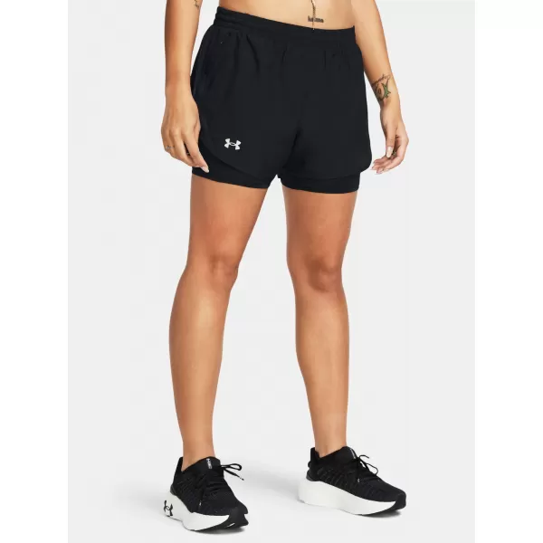  Ženske kratke hlače UNDER ARMOUR FLY BY 2-IN-1 SHORTS 1382440-001 CRNA 