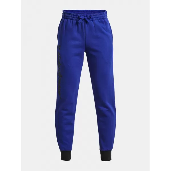  Trenirke za dječake UNDER ARMOUR RIVAL FLEECE SCRIPT JGRS 1379789-400 PLAVA 