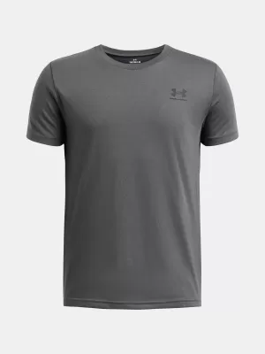 Majica za dječake UNDER ARMOUR B SPORTSTYLE LC SS 1389962-012 SIVA