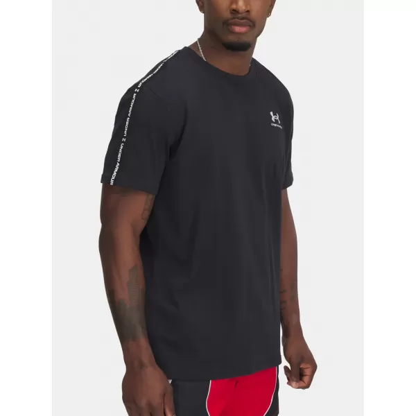  Muška majica kratkih rukava UNDER ARMOUR ICON HWT TEE TAPING 1390300-001 CRNA 