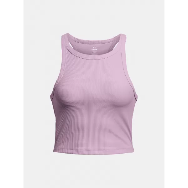  Ženska majica bez rukava UNDER ARMOUR MERIDIAN RIB CROP TANK 1384008-543 LJUBIČASTA 
