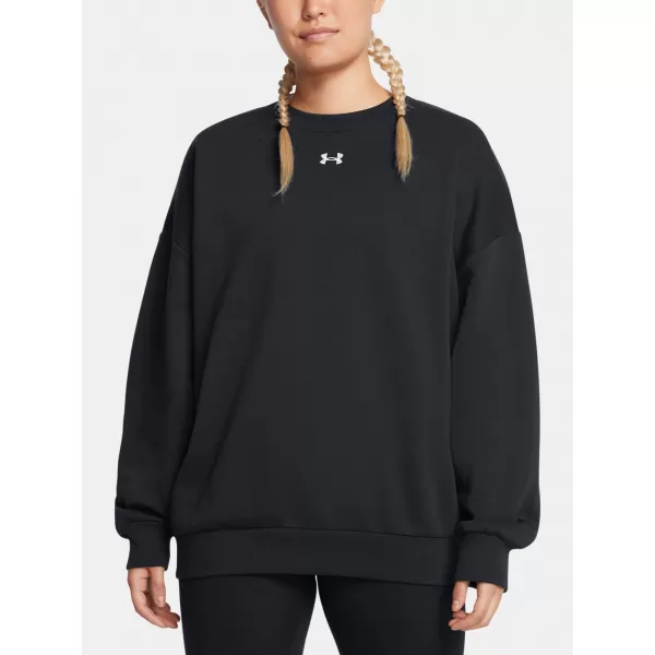  Ženski sweatshirt UNDER ARMOUR RIVAL FLEECE OS CREW 1386463-001 CRNA 