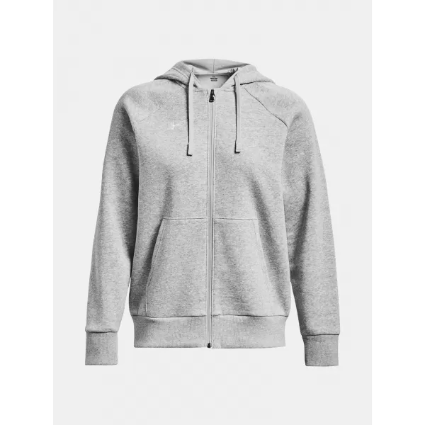  Ženski sweatshirt UNDER ARMOUR RIVAL FLEECE FZ HOODIE 1379497-012 SIVA 