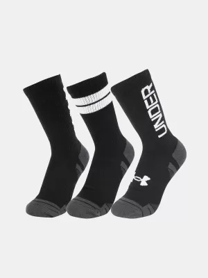 Čarape UNDER ARMOUR PERF TECH NOV CREW (3 PÁRY) 1379515-002 CRNA