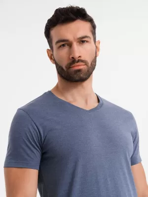 Košulja OMBRE OM-TSBS-0237 PLAVA MELANGA