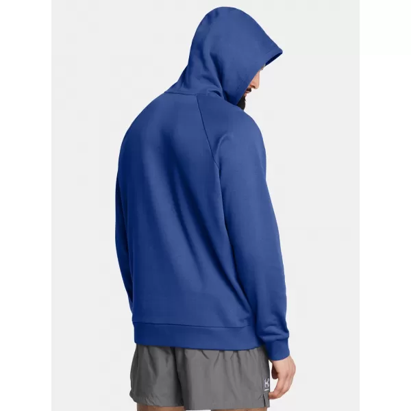 Muški sweatshirt UNDER ARMOUR RIVAL FLEECE HOODIE 1379757-432 PLAVA 