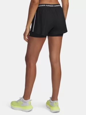 Ženske kratke hlače UNDER ARMOUR TECH PLAY UP 2IN1 SHORTS 1389895-001 CRNA