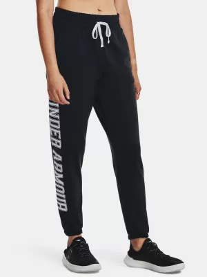 Ženske trenirke UNDER ARMOUR RIVAL TERRY GRAPHIC JOGR 1379437-001 CRNA