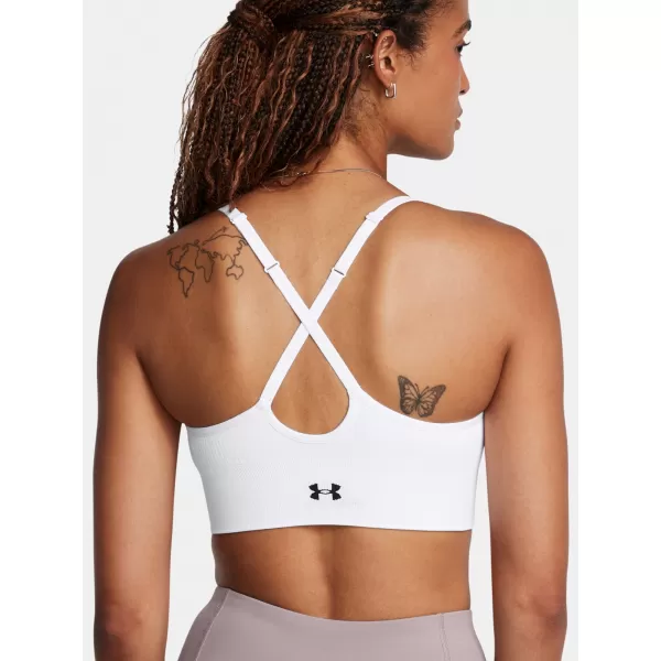  Ženski grudnjak UNDER ARMOUR VANISH SEAMLESS LOW BRA 1384417-100 BIJELA 