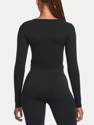 Ženska majica kratkih rukava UNDER ARMOUR TRAIN SEAMLESS LS 1379150-001 CRNA