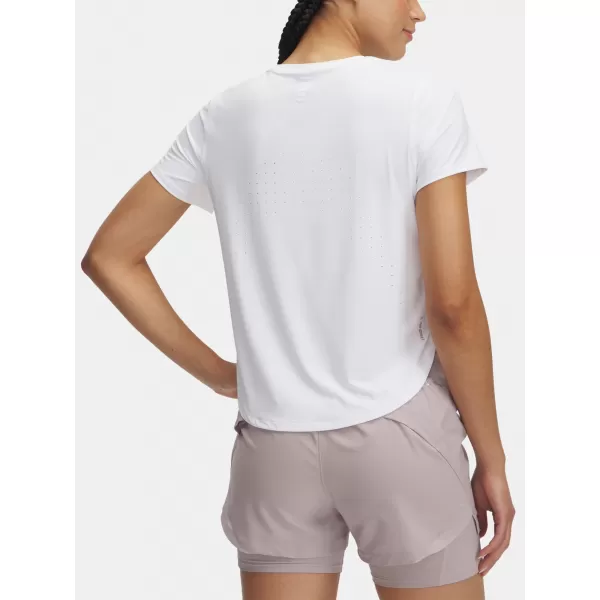  Ženska majica kratkih rukava UNDER ARMOUR LAUNCH ELITE SHORTSLEEVE 1389564-100 BIJELA 