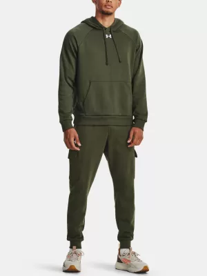 Muški sweatshirt UNDER ARMOUR RIVAL FLEECE HOODIE 1379757-390 ZELENA