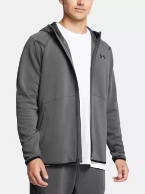 Muški sweatshirt UNDER ARMOUR UNSTOPPABLE FLC FZ HD EU 1389352-025 SIVA