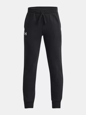 Trenirke za dječake UNDER ARMOUR RIVAL FLEECE JOGGERS 1379787-001 CRNA