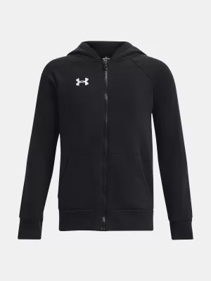 Trenirka za dječake UNDER ARMOUR RIVAL FLEECE FZ HOODIE 1379794-001 CRNA