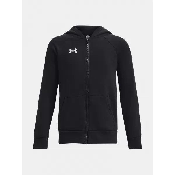  Trenirka za dječake UNDER ARMOUR RIVAL FLEECE FZ HOODIE 1379794-001 CRNA 