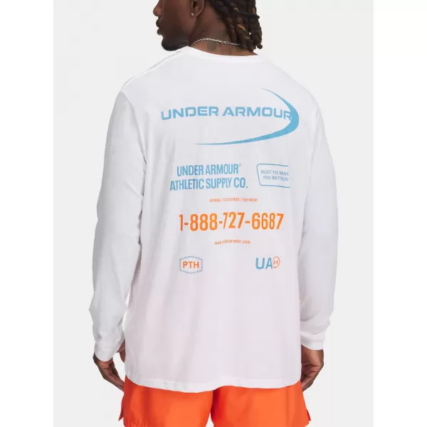  Muška majica kratkih rukava UNDER ARMOUR M WORKWEAR LOGO LS 1390167-100 BIJELA 