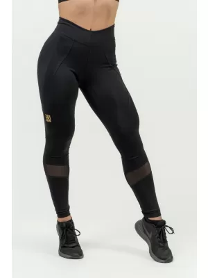 Ženske oblikovane push-up tajice INTENSE Srcolike 843 CRNE/ZLATNE Nebbia
