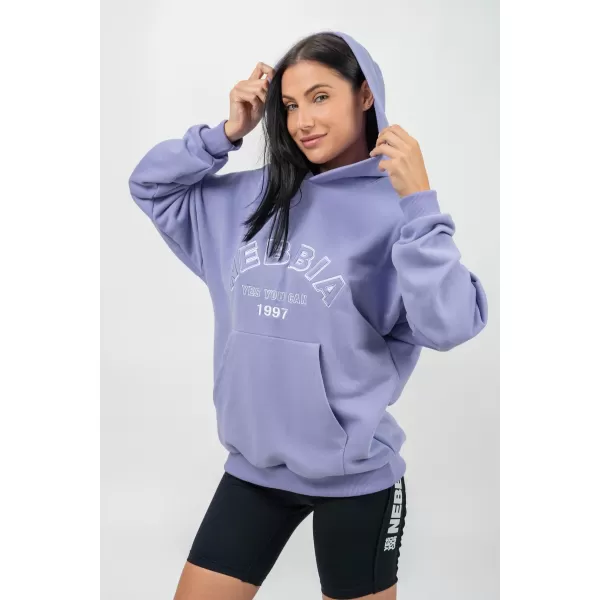  Oversize majica s kapuljačom GYM RAT 256 SVIJETLO LJUBIČASTA Nebbia 