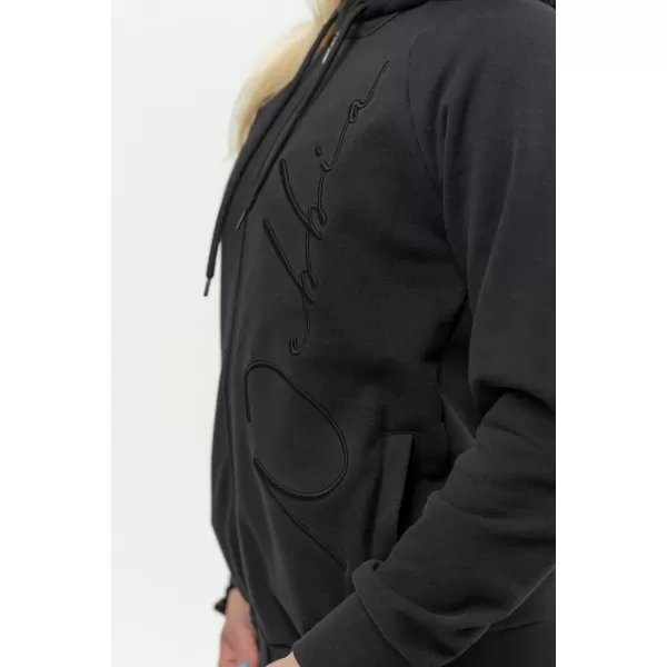  Ženska sportska majica s kapuljačom INTENSE Signature 845 BLACK Nebbia 
