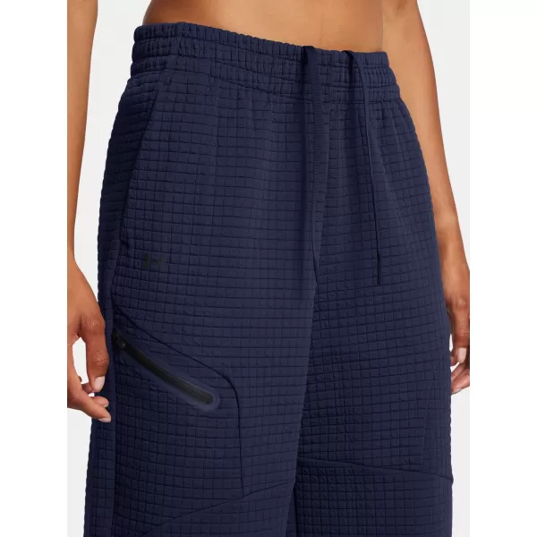  Ženske sportske hlače UNDER ARMOUR UNSTOPPABLE FLC GRID CROP 1386492-410 PLAVA 