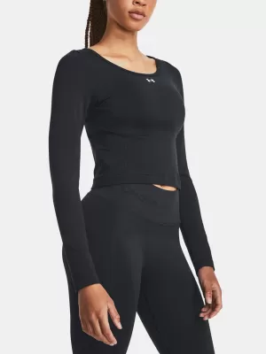 Ženska majica kratkih rukava UNDER ARMOUR TRAIN SEAMLESS LS 1379150-001 CRNA