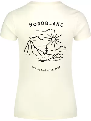 Ženska majica kratkih rukava NORDBLANC INTERSECT NBSLT8179 KREMASTO BIJELA