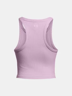 Ženska majica bez rukava UNDER ARMOUR MERIDIAN RIB CROP TANK 1384008-543 LJUBIČASTA