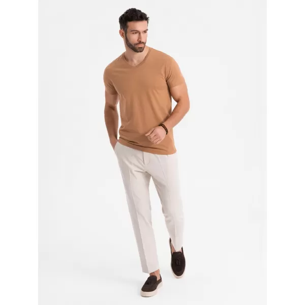  Košulja OMBRE OM-TSBS-0237 SMEĐI 