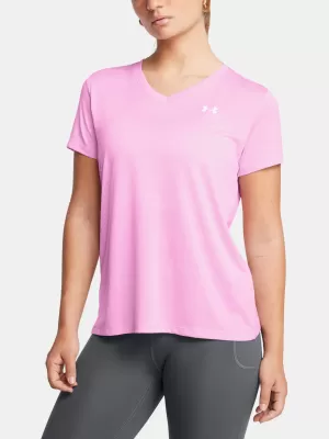 Ženska majica kratkih rukava UNDER ARMOUR TECH SSV- TWIST 1384227-672 RUŽIČASTA