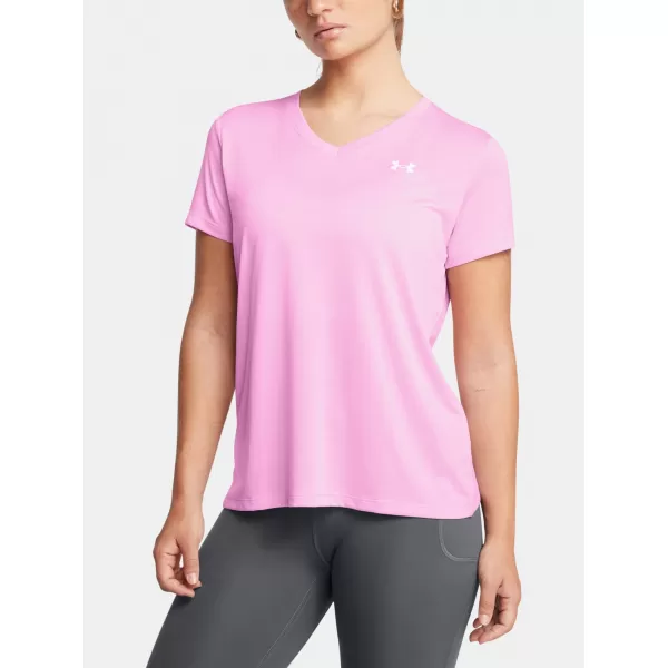  Ženska majica kratkih rukava UNDER ARMOUR TECH SSV- TWIST 1384227-672 RUŽIČASTA 