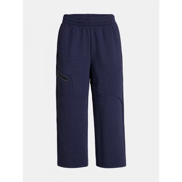  Ženske sportske hlače UNDER ARMOUR UNSTOPPABLE FLC GRID CROP 1386492-410 PLAVA 