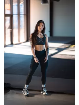 Isprane tajice s visokim strukom GYM WARRIOR 776 BLACK Nebbia