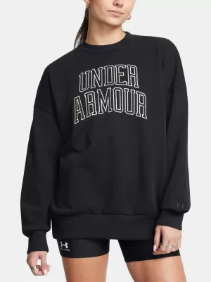 Ženski sweatshirt UNDER ARMOUR ICON HWT TERRY OS CREW 1386493-001 CRNA