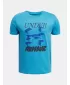 Majica za dječake UNDER ARMOUR B SPLIT BIG LOGO SS 1390003-452 PLAVA