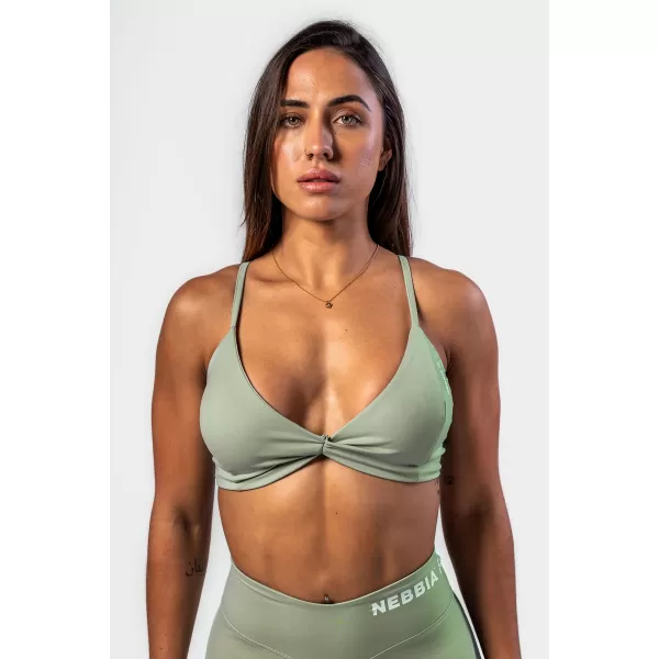  Sportski grudnjak srednje potpore TWIST-KNOT 423 SVIJETLO ZELENI Nebbia 