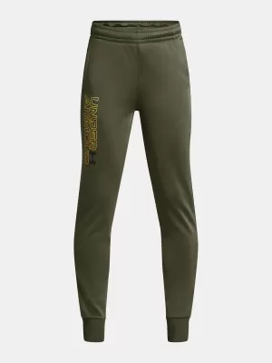 Trenirke za dječake UNDER ARMOUR ARMOUR FLEECE GRAPHIC JGR 1379786-390 ZELENA