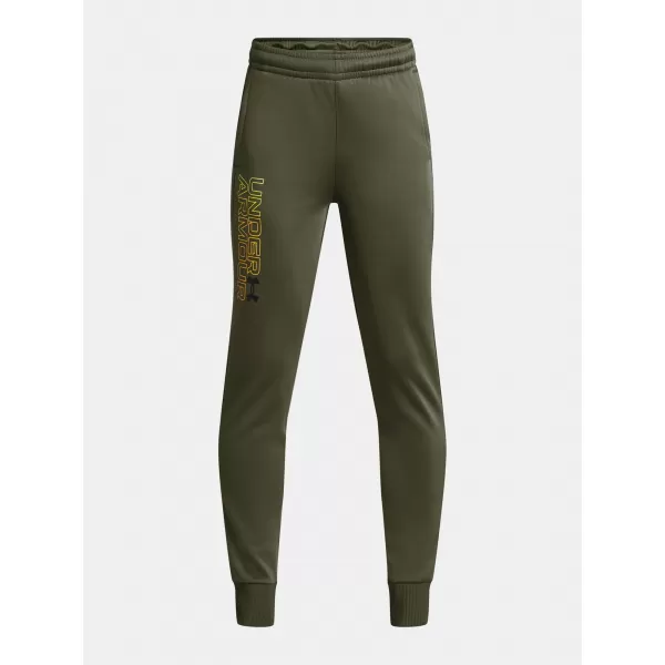  Trenirke za dječake UNDER ARMOUR ARMOUR FLEECE GRAPHIC JGR 1379786-390 ZELENA 
