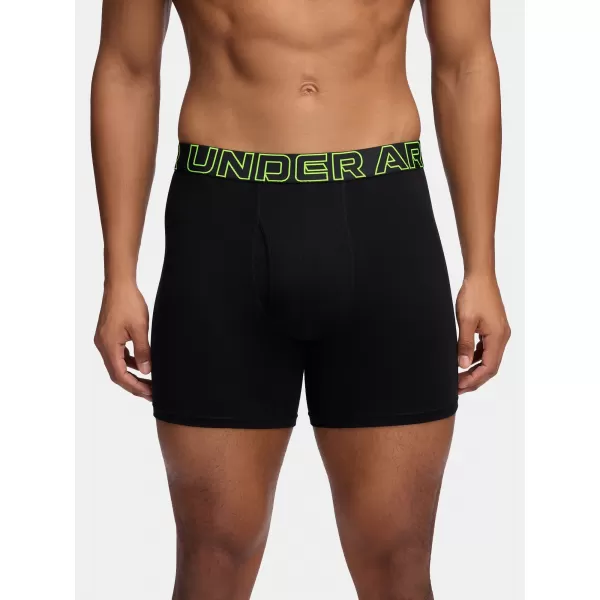  Muške bokserice UNDER ARMOUR M PERF COTTON 6IN (3KS) 1383889-004 CRNA 