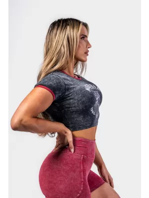 Isprana Crop-Top majica GOLDEN AGE 782 BLACK Nebbia