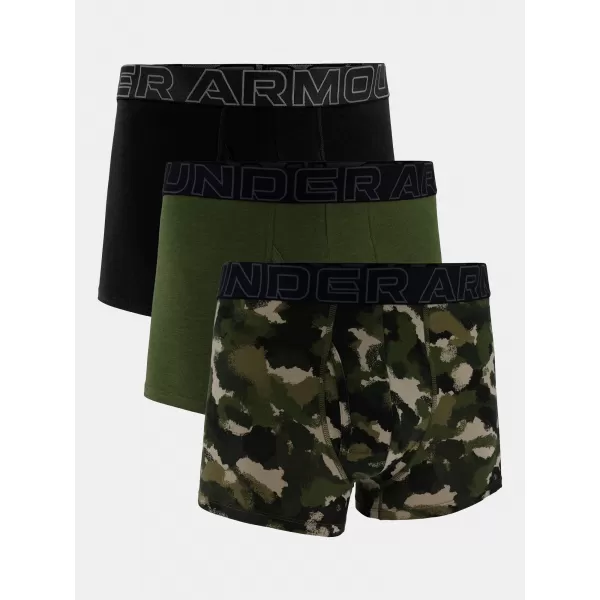  Muške bokserice UNDER ARMOUR M PERF COTTON NOV 3IN 1383892-391 ZELENA 