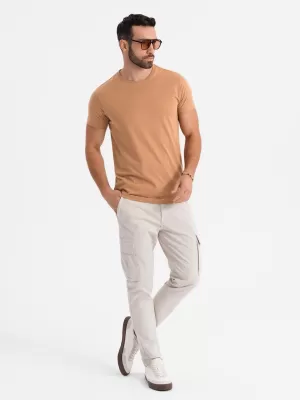 Košulja OMBRE OM-TSBS-0236 SMEĐI