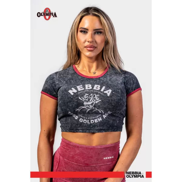  Isprana Crop-Top majica GOLDEN AGE 782 BLACK Nebbia 