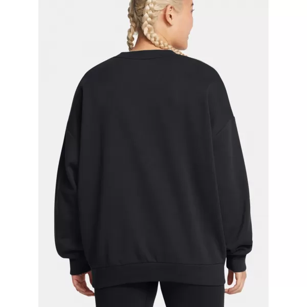  Ženski sweatshirt UNDER ARMOUR RIVAL FLEECE OS CREW 1386463-001 CRNA 
