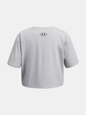 Majica za djevojčice UNDER ARMOUR RIVAL SS 1389755-011 SIVA