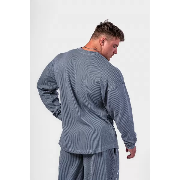  Oversized majica bez kapuljače SIGNATURE 797 BLUE Nebbia 