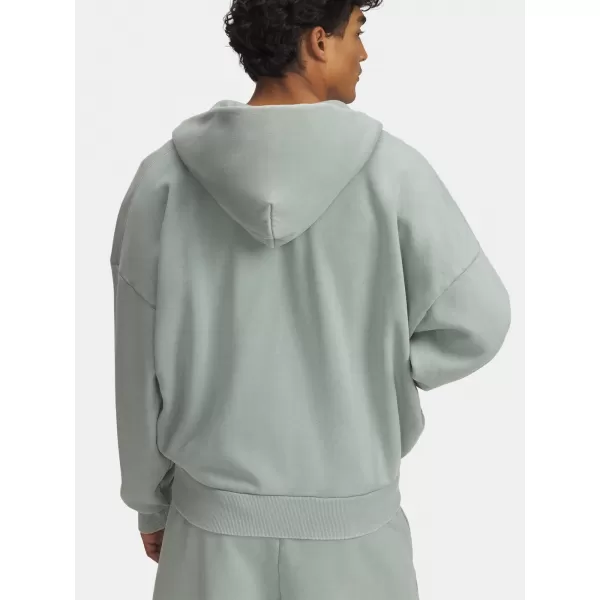  Muški sweatshirt UNDER ARMOUR ICON HWT FLEECE WASH FZ 6000651-348 ZELENA 
