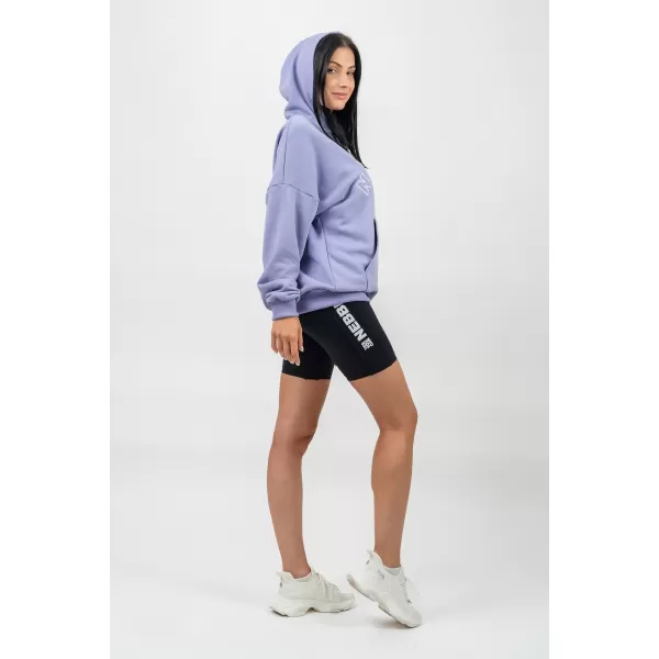  Oversize majica s kapuljačom GYM RAT 256 SVIJETLO LJUBIČASTA Nebbia 